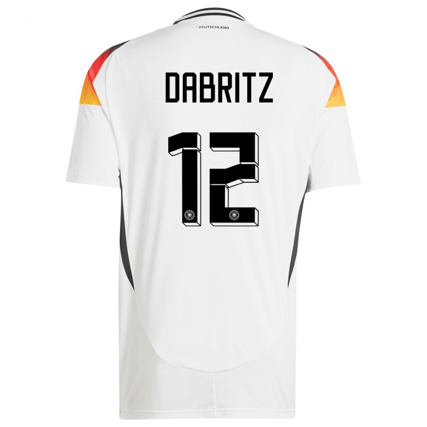 Kinder Deutschland Sara Dabritz #12 Weiß Heimtrikot Trikot 24-26 T-Shirt Schweiz