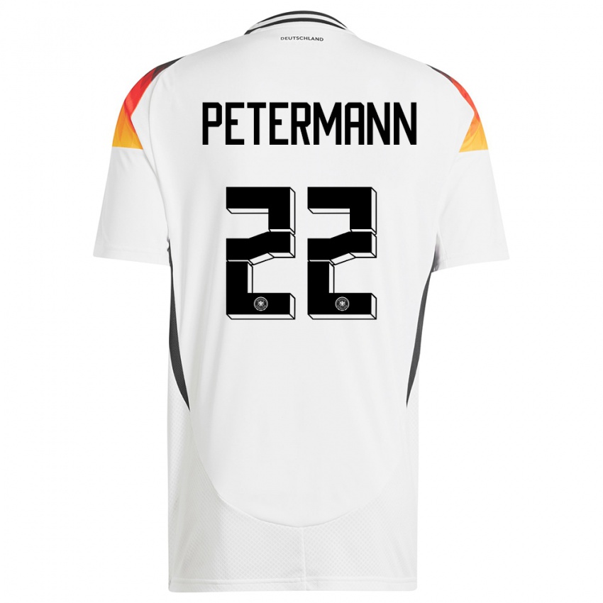 Kinder Deutschland Lena Petermann #22 Weiß Heimtrikot Trikot 24-26 T-Shirt Schweiz