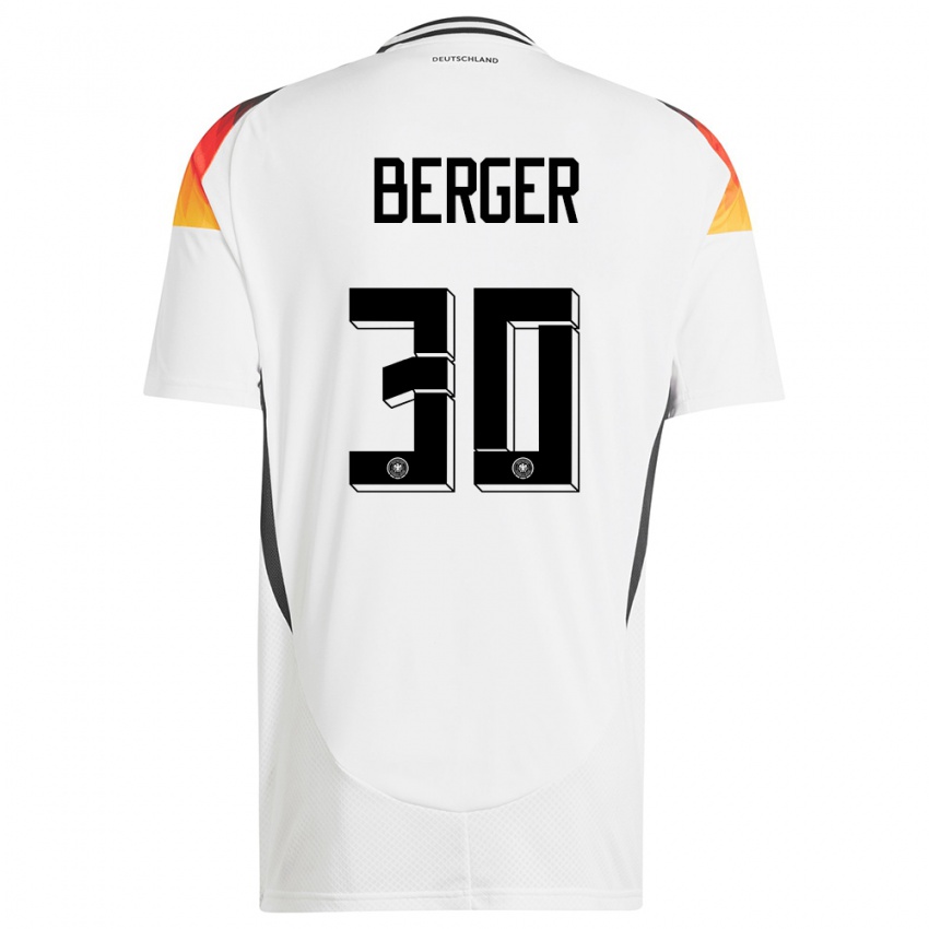Enfant Maillot Allemagne Ann Katrin Berger #30 Blanc Tenues Domicile 24-26 T-Shirt Suisse