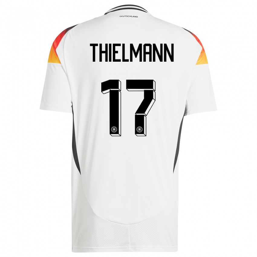 Enfant Maillot Allemagne Jan Thielmann #17 Blanc Tenues Domicile 24-26 T-Shirt Suisse