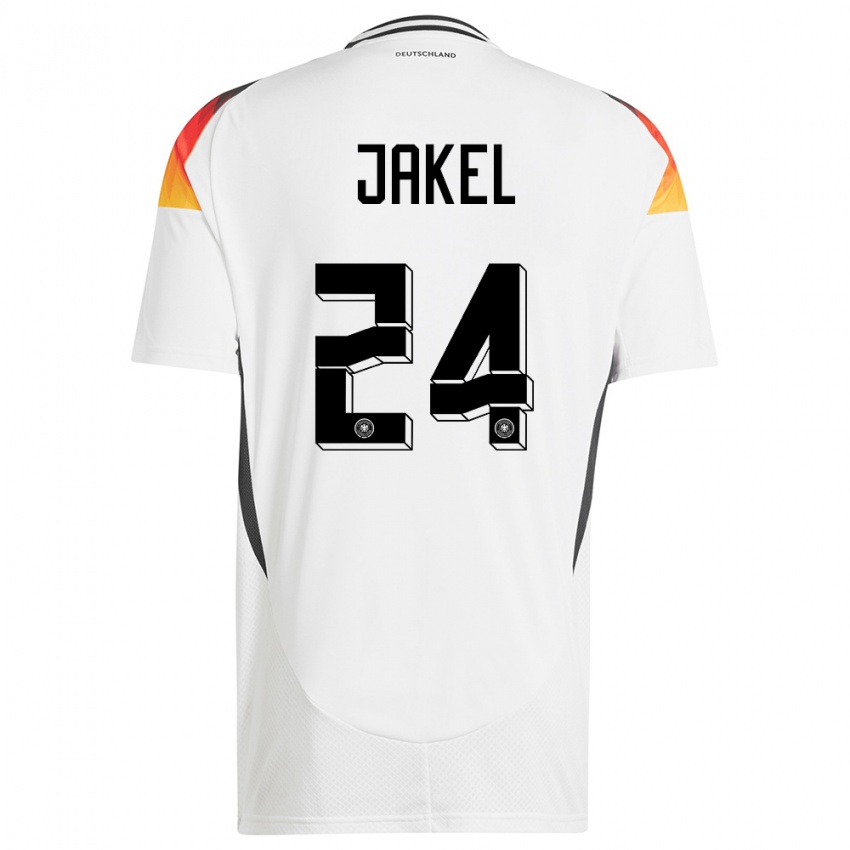 Enfant Maillot Allemagne Frederik Jakel #24 Blanc Tenues Domicile 24-26 T-Shirt Suisse