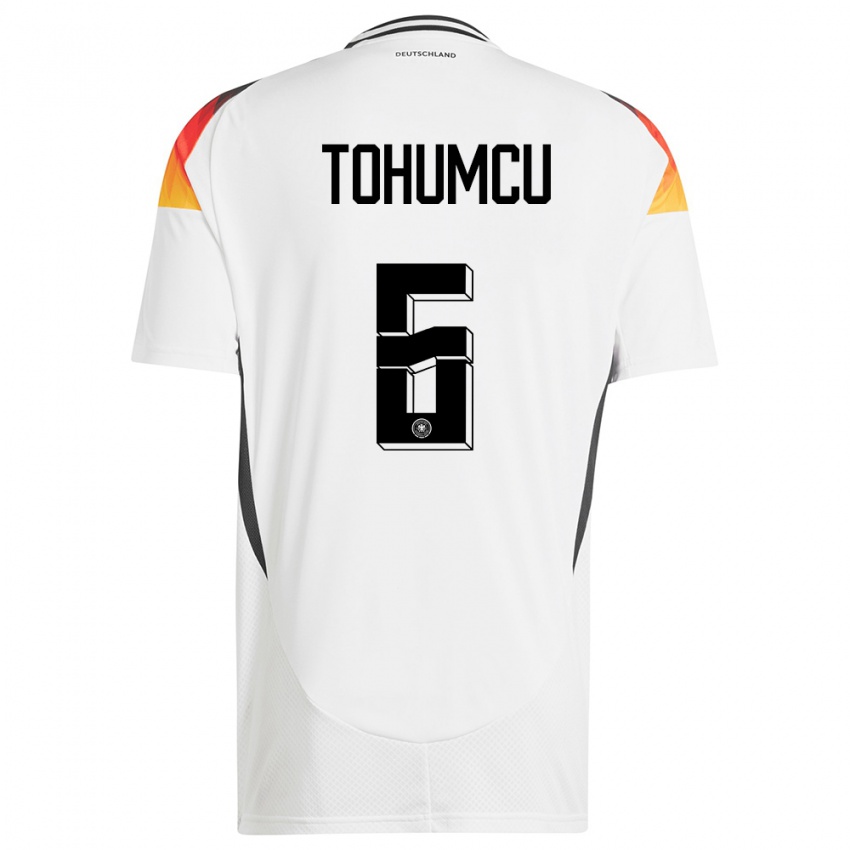 Enfant Maillot Allemagne Umut Tohumcu #6 Blanc Tenues Domicile 24-26 T-Shirt Suisse