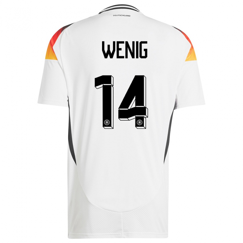 Enfant Maillot Allemagne Marcel Wenig #14 Blanc Tenues Domicile 24-26 T-Shirt Suisse