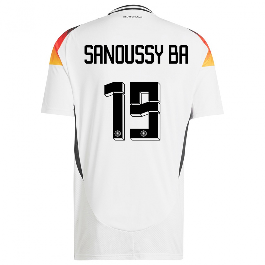 Enfant Maillot Allemagne Sanoussy Ba #19 Blanc Tenues Domicile 24-26 T-Shirt Suisse