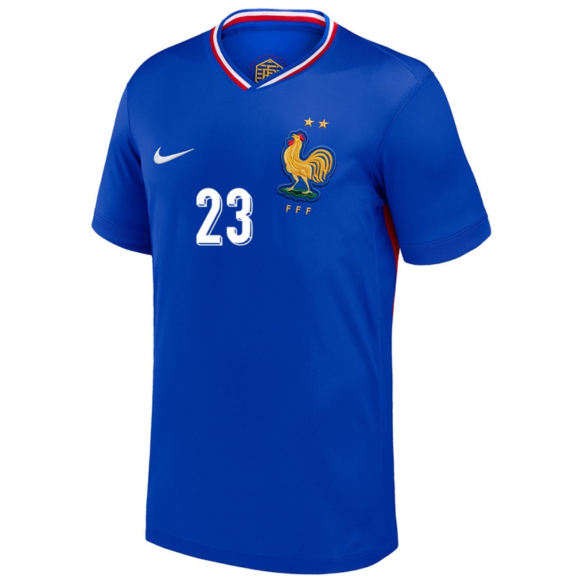 Enfant Maillot France Hawa Cissoko #23 Bleu Tenues Domicile 24-26 T-Shirt Suisse