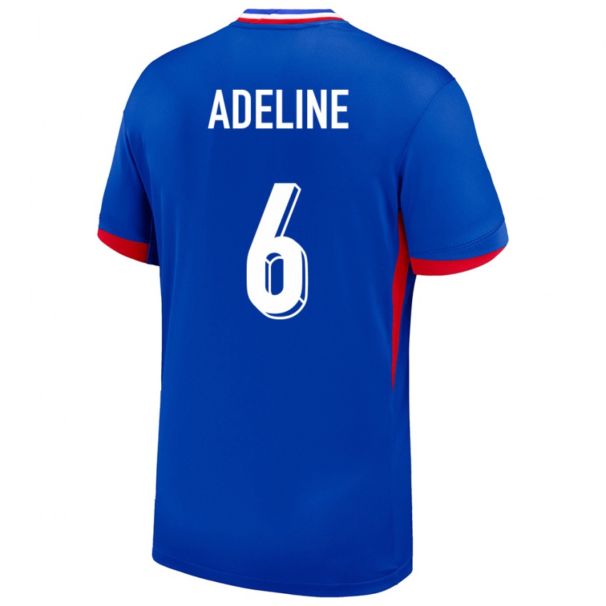 Enfant Maillot France Martin Adeline #6 Bleu Tenues Domicile 24-26 T-Shirt Suisse
