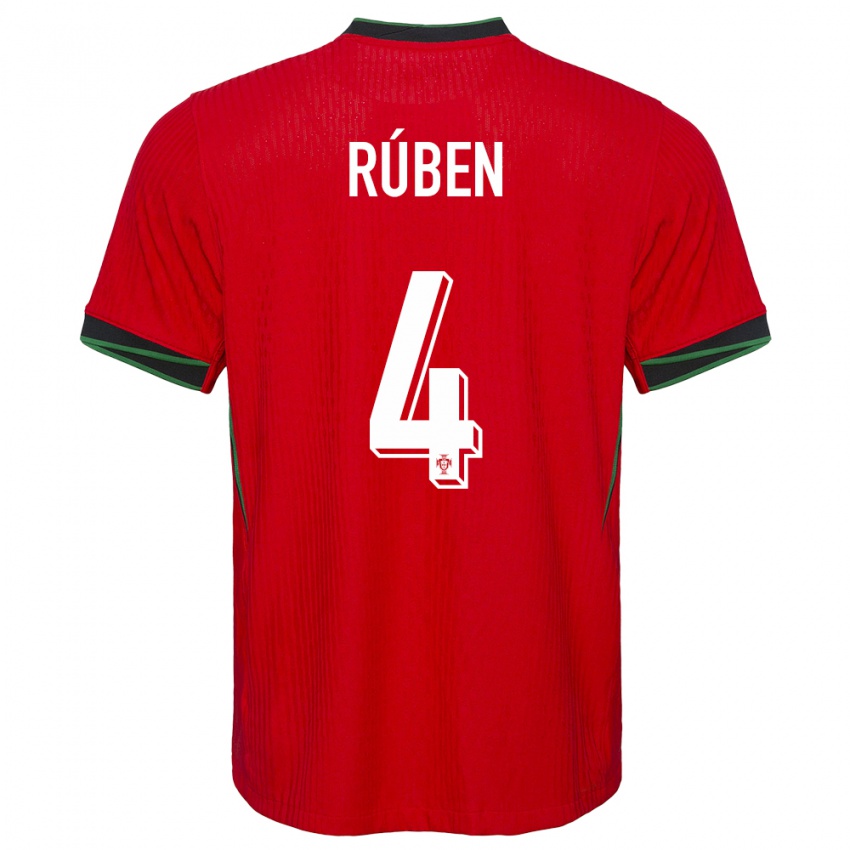 Kinder Portugal Ruben Dias #4 Rot Heimtrikot Trikot 24-26 T-Shirt Schweiz