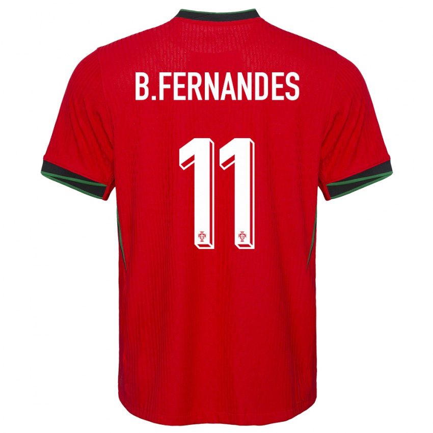 Kinder Portugal Bruno Fernandes #11 Rot Heimtrikot Trikot 24-26 T-Shirt Schweiz