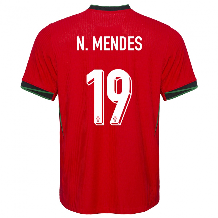 Kinder Portugal Nuno Mendes #19 Rot Heimtrikot Trikot 24-26 T-Shirt Schweiz