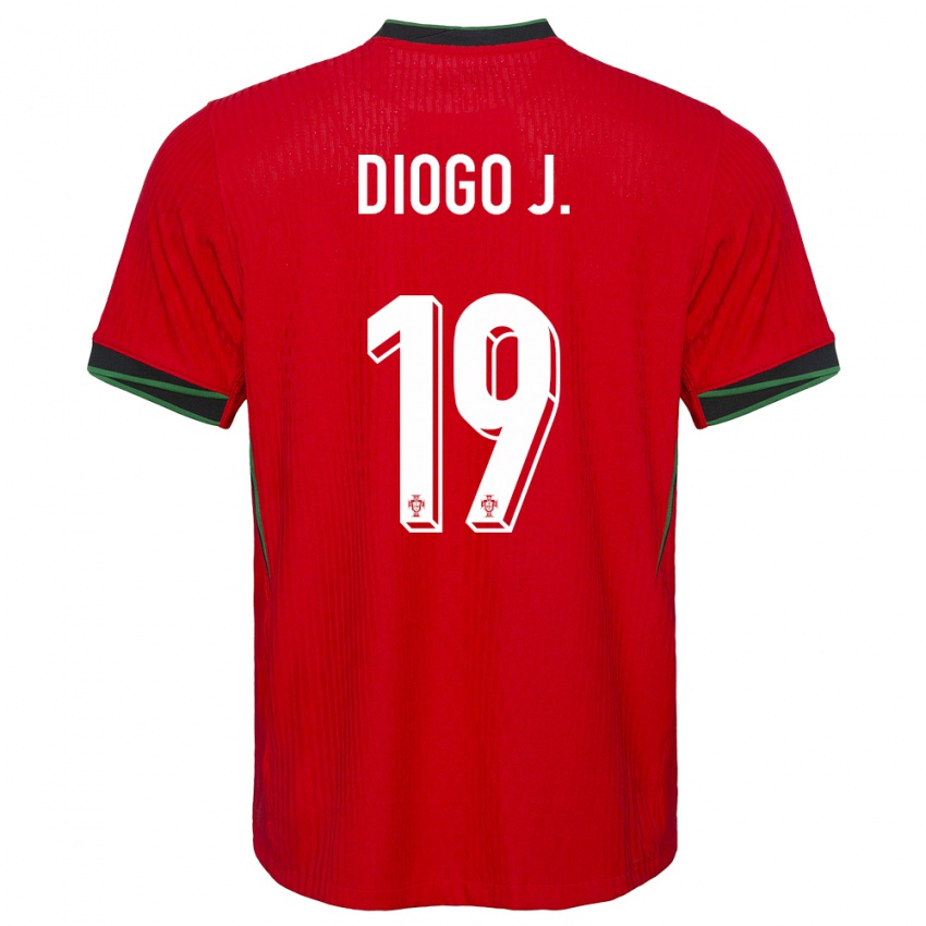 Kinder Portugal Diogo Jota #19 Rot Heimtrikot Trikot 24-26 T-Shirt Schweiz