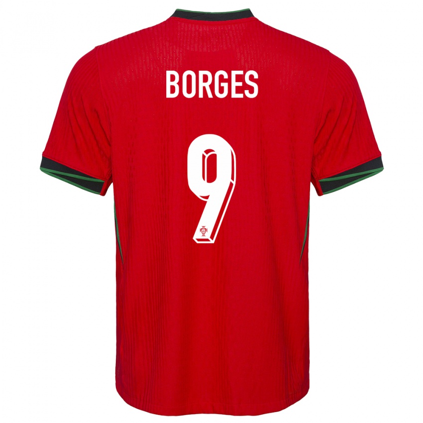 Kinder Portugal Ana Borges #9 Rot Heimtrikot Trikot 24-26 T-Shirt Schweiz