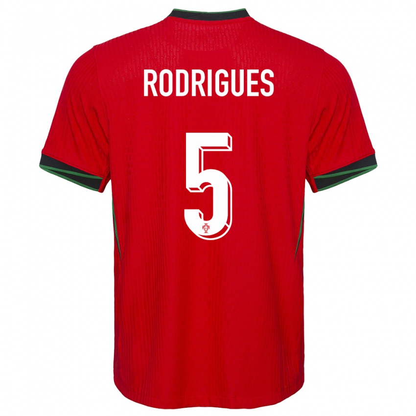 Kinder Portugal Rafael Rodrigues #5 Rot Heimtrikot Trikot 24-26 T-Shirt Schweiz