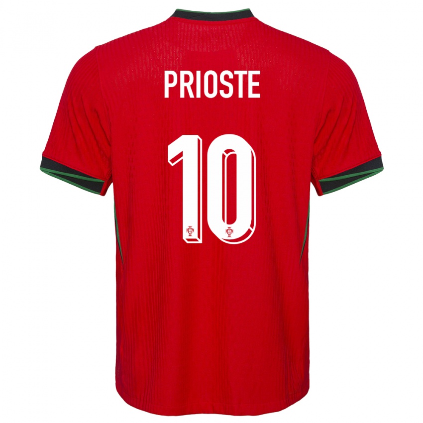 Kinder Portugal Diogo Prioste #10 Rot Heimtrikot Trikot 24-26 T-Shirt Schweiz
