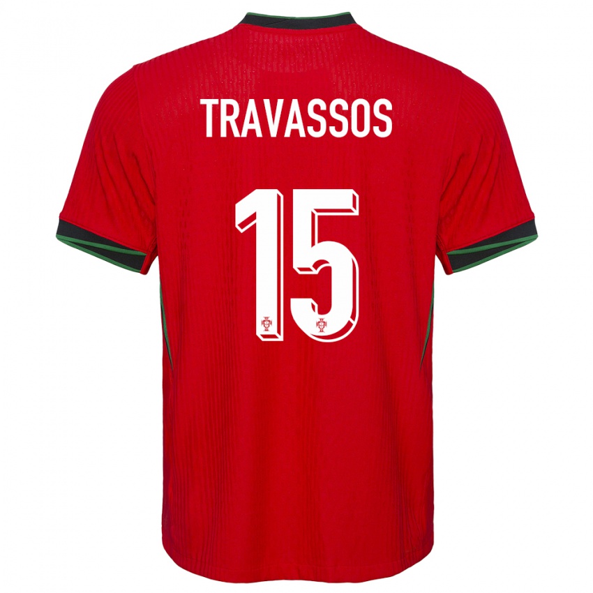 Kinder Portugal Diogo Travassos #15 Rot Heimtrikot Trikot 24-26 T-Shirt Schweiz