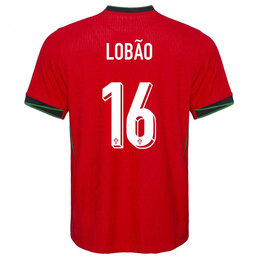 Kinder Portugal Diogo Lobao #16 Rot Heimtrikot Trikot 24-26 T-Shirt Schweiz