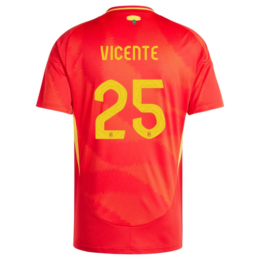 Enfant Maillot Espagne Ainhoa Vicente #25 Rouge Tenues Domicile 24-26 T-Shirt Suisse