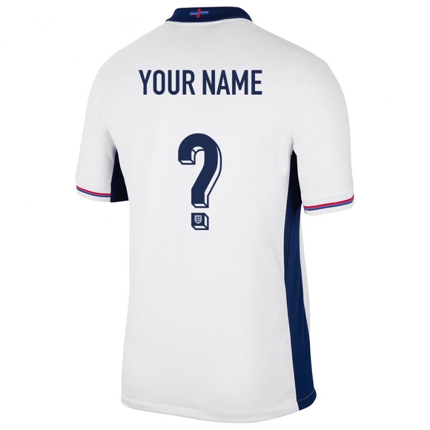 Enfant Maillot Angleterre Votre Nom #0 Blanc Tenues Domicile 24-26 T-Shirt Suisse