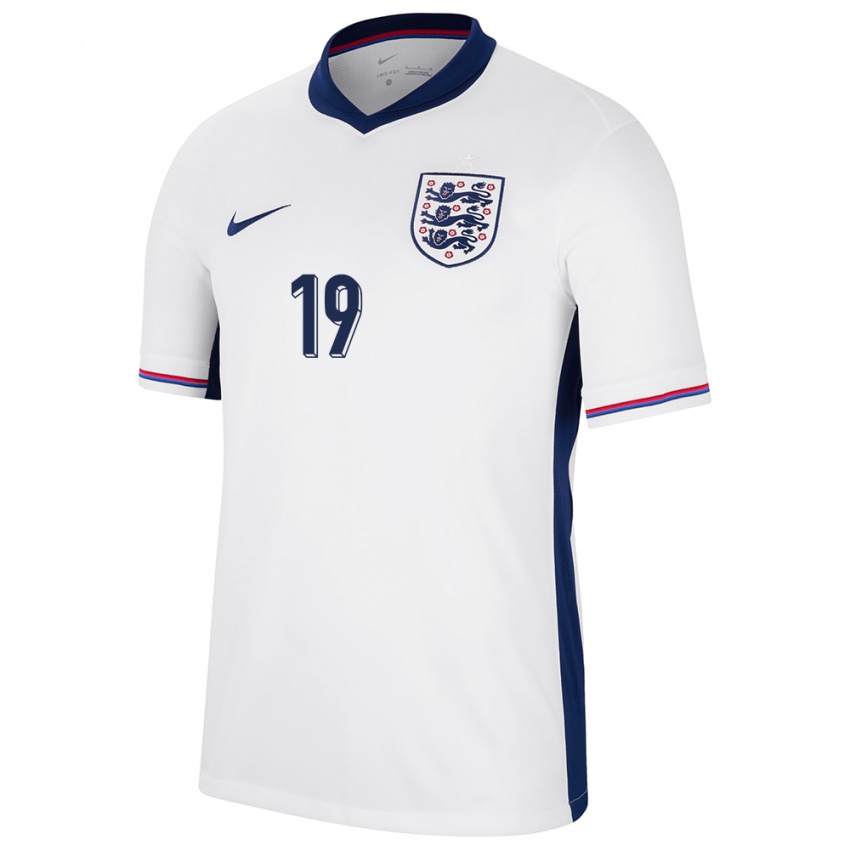 Enfant Maillot Angleterre Bethany England #19 Blanc Tenues Domicile 24-26 T-Shirt Suisse