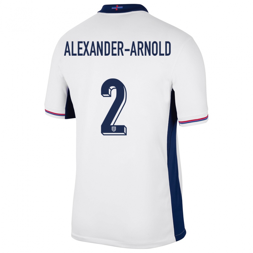 Enfant Maillot Angleterre Trent Alexander-Arnold #2 Blanc Tenues Domicile 24-26 T-Shirt Suisse