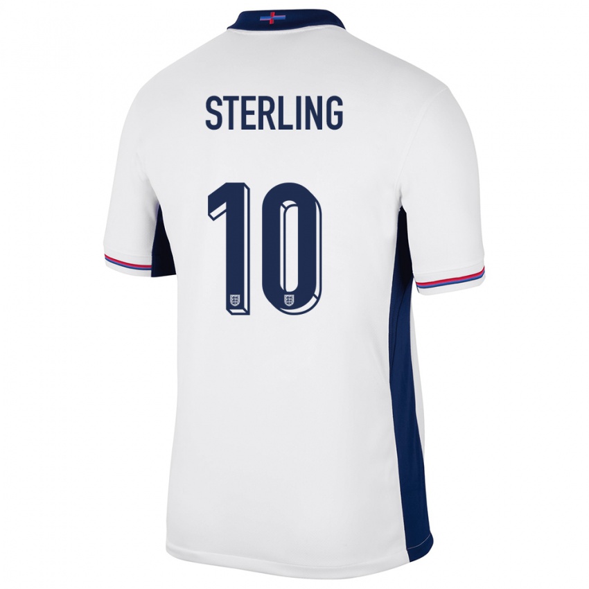 Enfant Maillot Angleterre Raheem Sterling #10 Blanc Tenues Domicile 24-26 T-Shirt Suisse
