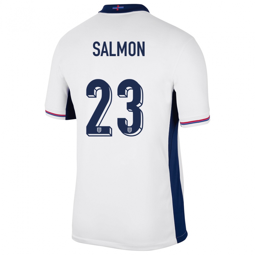Enfant Maillot Angleterre Ebony Salmon #23 Blanc Tenues Domicile 24-26 T-Shirt Suisse