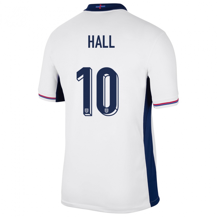 Enfant Maillot Angleterre George Hall #10 Blanc Tenues Domicile 24-26 T-Shirt Suisse