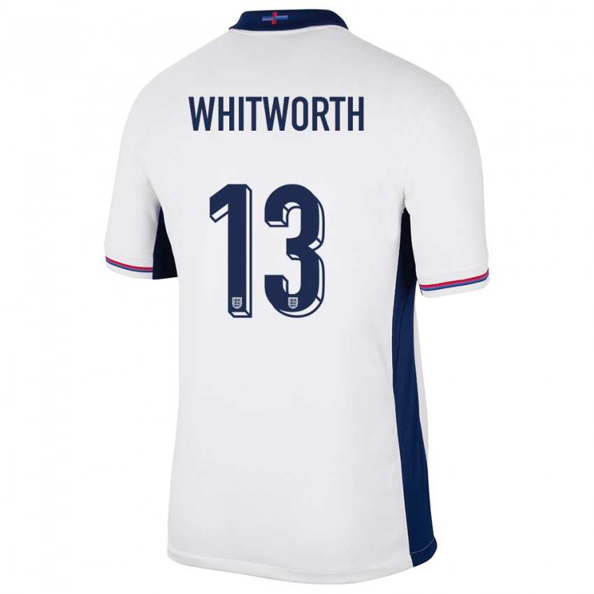 Enfant Maillot Angleterre Joseph Whitworth #13 Blanc Tenues Domicile 24-26 T-Shirt Suisse