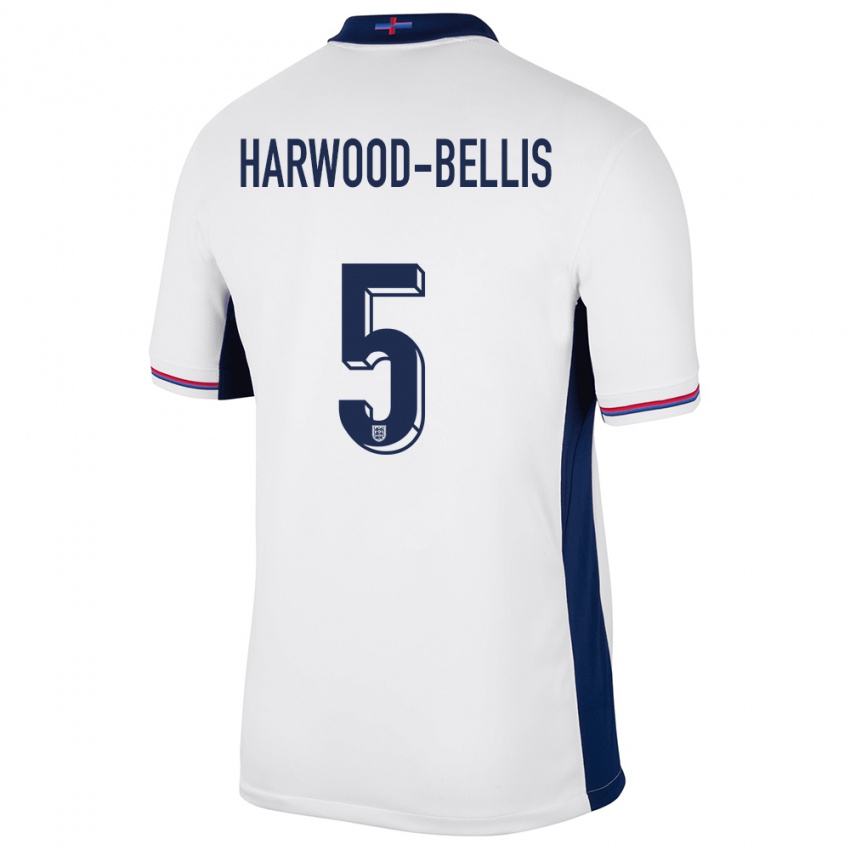 Enfant Maillot Angleterre Taylor Harwood Bellis #5 Blanc Tenues Domicile 24-26 T-Shirt Suisse