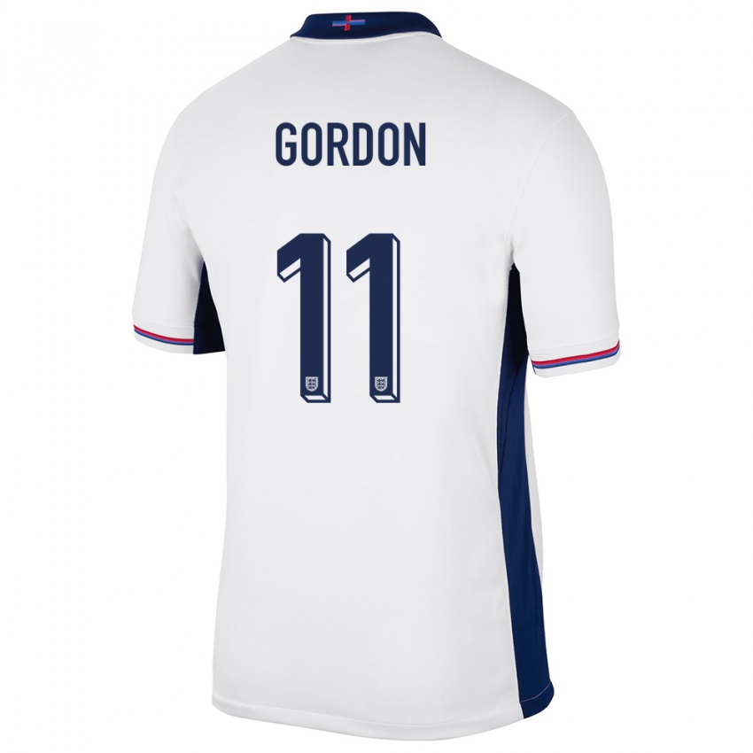 Enfant Maillot Angleterre Anthony Gordon #11 Blanc Tenues Domicile 24-26 T-Shirt Suisse