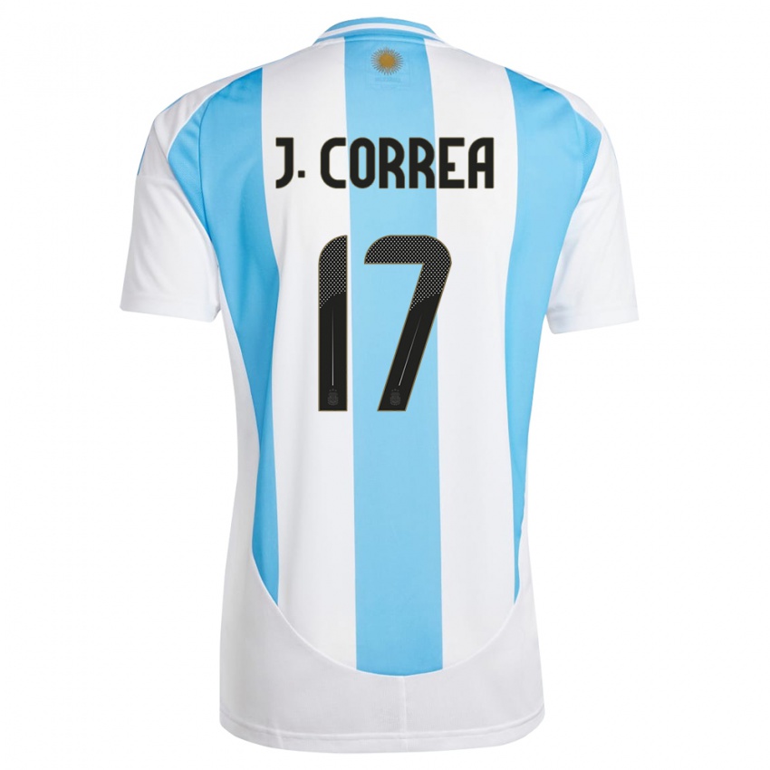 Enfant Maillot Argentine Joaquin Correa #17 Blanc Bleu Tenues Domicile 24-26 T-Shirt Suisse