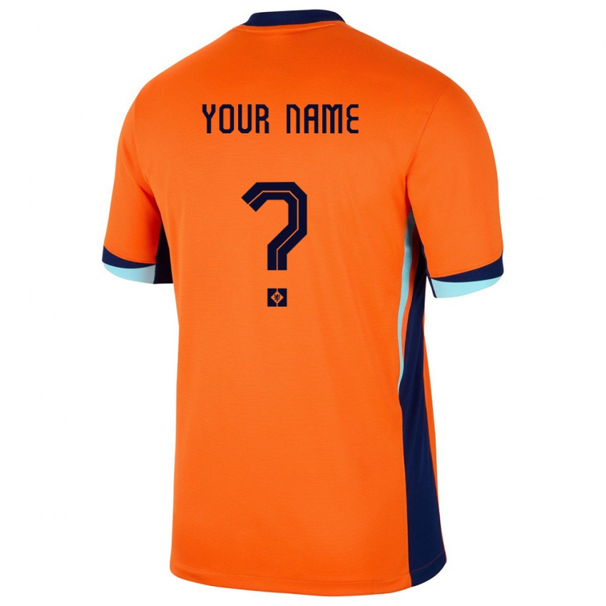 Kinder Niederlande Ihren Namen #0 Orange Heimtrikot Trikot 24-26 T-Shirt Schweiz