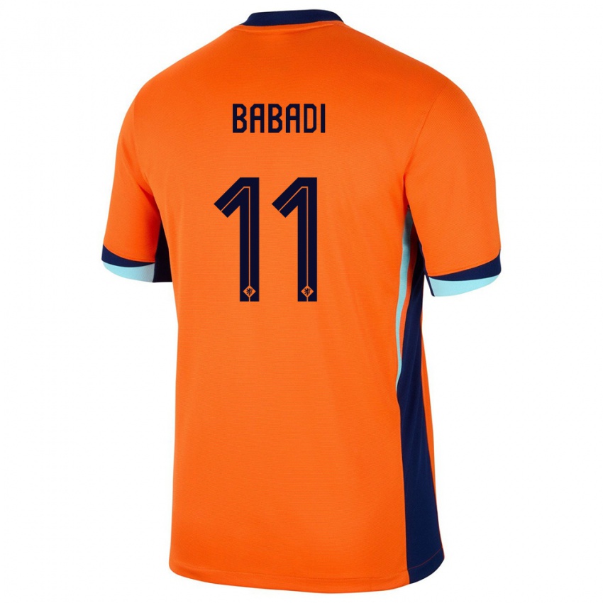 Kinder Niederlande Isaac Babadi #11 Orange Heimtrikot Trikot 24-26 T-Shirt Schweiz