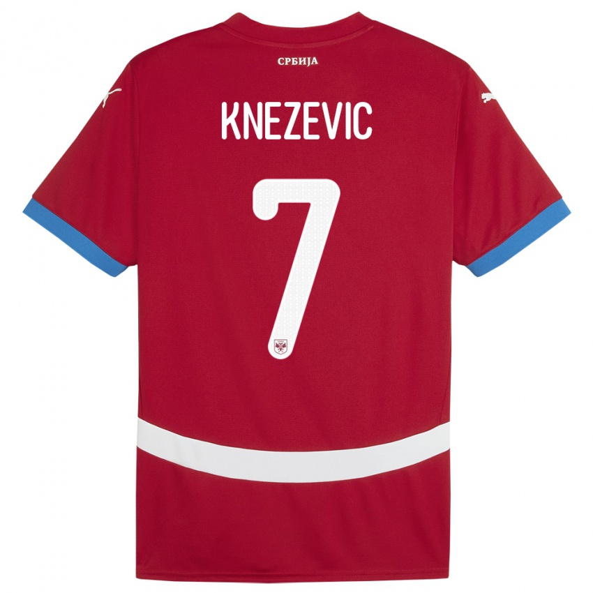 Kinder Serbien Nikola Knezevic #7 Rot Heimtrikot Trikot 24-26 T-Shirt Schweiz
