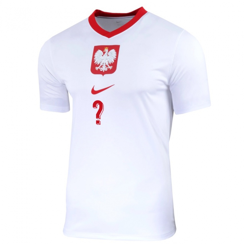 Enfant Maillot Pologne Votre Nom #0 Blanc Tenues Domicile 24-26 T-Shirt Suisse