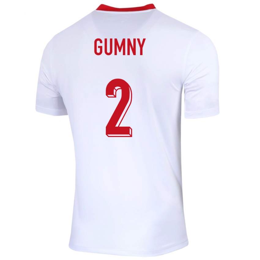 Kinder Polen Robert Gumny #2 Weiß Heimtrikot Trikot 24-26 T-Shirt Schweiz