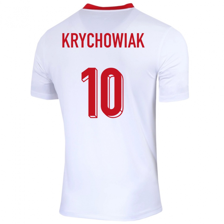 Kinder Polen Grzegorz Krychowiak #10 Weiß Heimtrikot Trikot 24-26 T-Shirt Schweiz