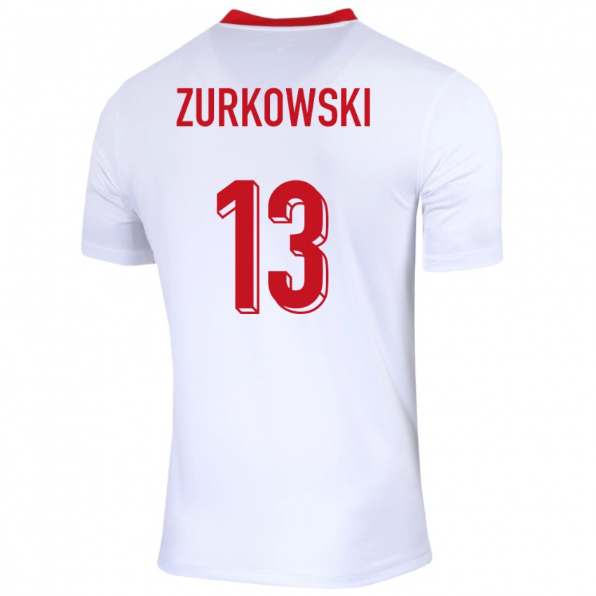 Kinder Polen Szymon Zurkowski #13 Weiß Heimtrikot Trikot 24-26 T-Shirt Schweiz