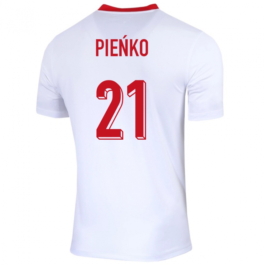 Enfant Maillot Pologne Tomasz Pienko #21 Blanc Tenues Domicile 24-26 T-Shirt Suisse