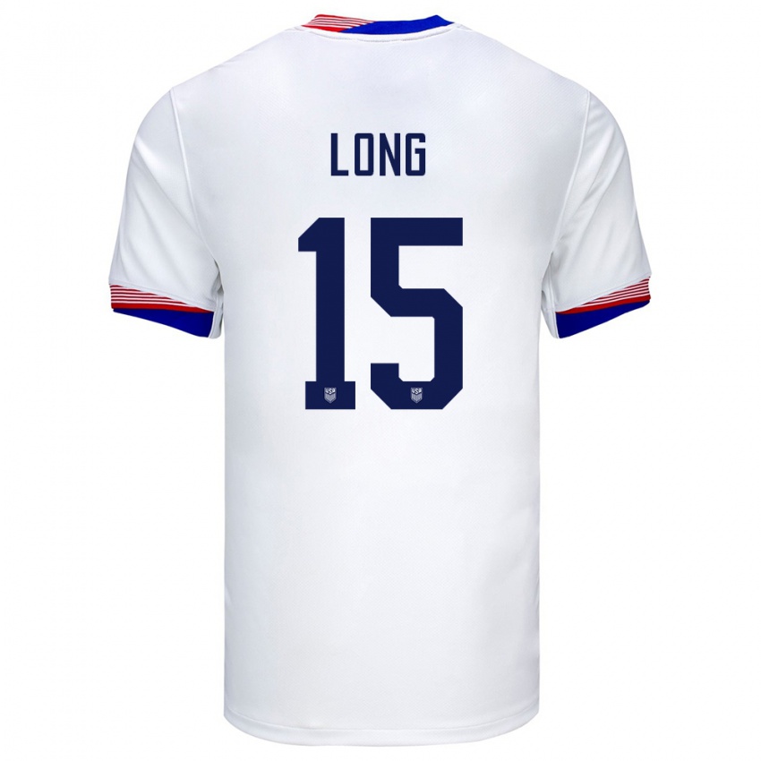 Enfant Maillot États-Unis Aaron Long #15 Blanc Tenues Domicile 24-26 T-Shirt Suisse