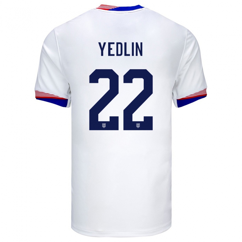 Kinder Vereinigte Staaten Deandre Yedlin #22 Weiß Heimtrikot Trikot 24-26 T-Shirt Schweiz