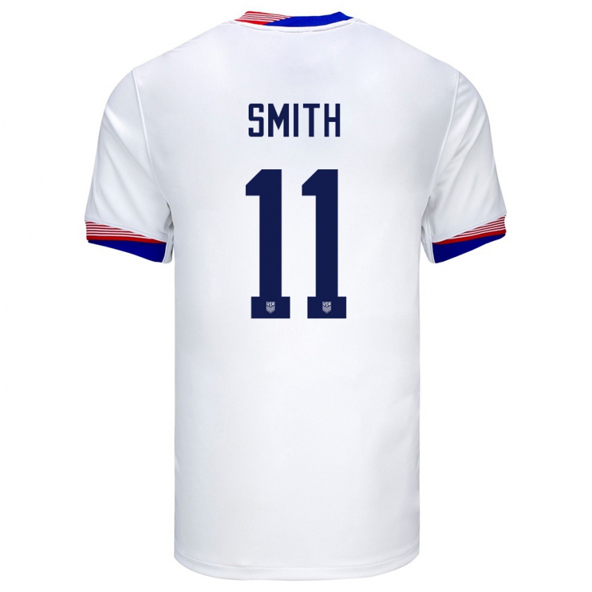 Kinder Vereinigte Staaten Sophia Smith #11 Weiß Heimtrikot Trikot 24-26 T-Shirt Schweiz