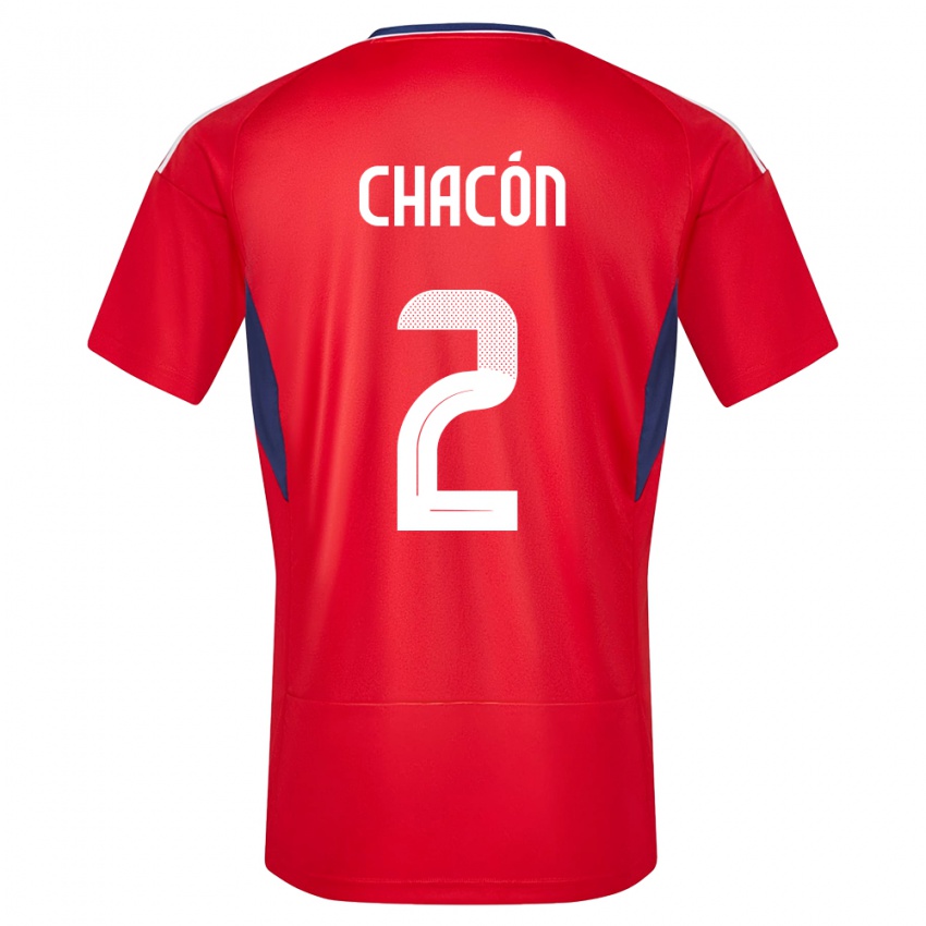 Kinder Costa Rica Daniel Chacon #2 Rot Heimtrikot Trikot 24-26 T-Shirt Schweiz