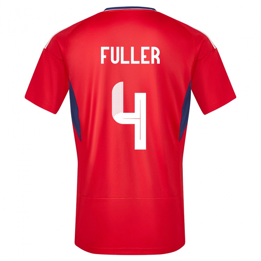 Enfant Maillot Costa Rica Keysher Fuller #4 Rouge Tenues Domicile 24-26 T-Shirt Suisse
