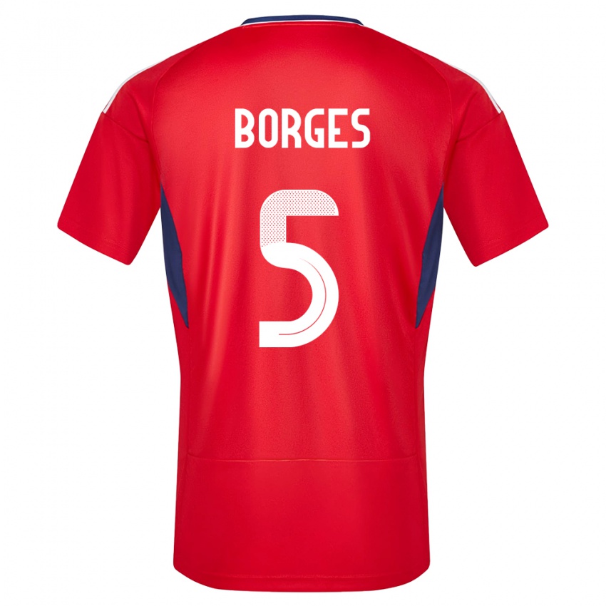 Enfant Maillot Costa Rica Celso Borges #5 Rouge Tenues Domicile 24-26 T-Shirt Suisse