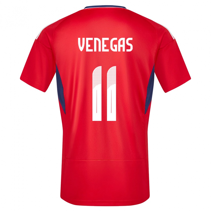 Enfant Maillot Costa Rica Johan Venegas #11 Rouge Tenues Domicile 24-26 T-Shirt Suisse