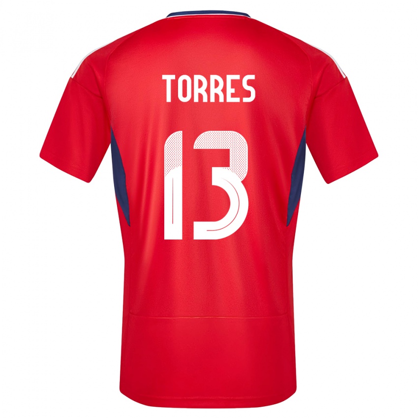 Enfant Maillot Costa Rica Gerson Torres #13 Rouge Tenues Domicile 24-26 T-Shirt Suisse