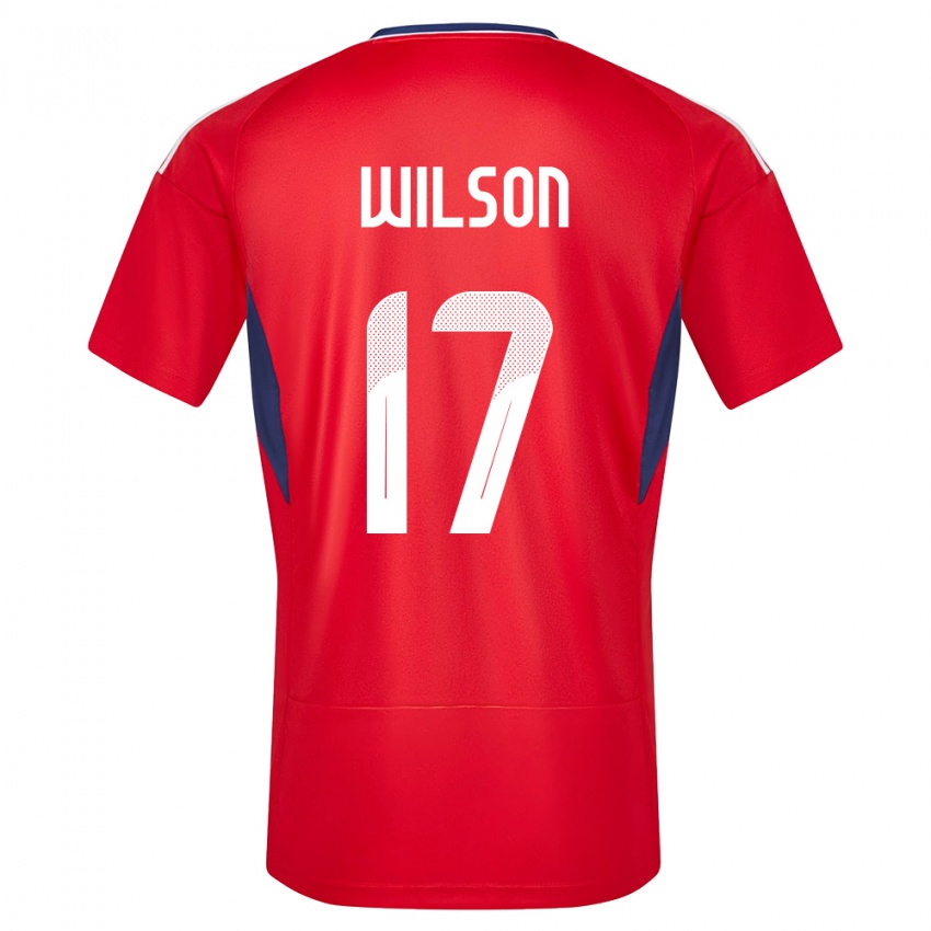Enfant Maillot Costa Rica Roan Wilson #17 Rouge Tenues Domicile 24-26 T-Shirt Suisse