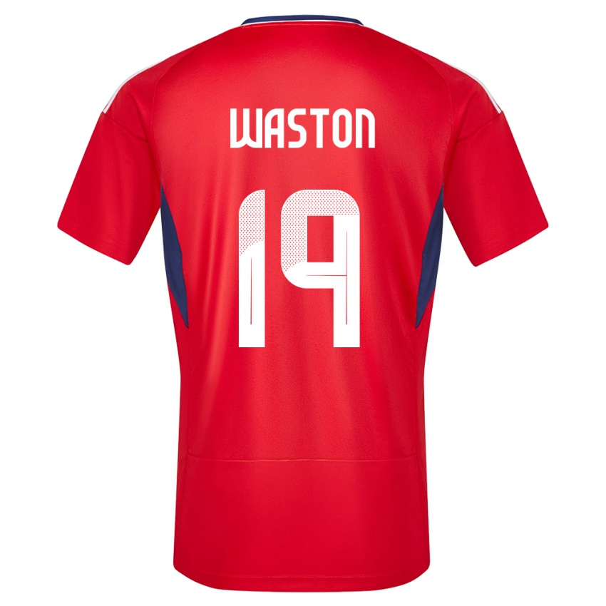 Enfant Maillot Costa Rica Kendall Waston #19 Rouge Tenues Domicile 24-26 T-Shirt Suisse
