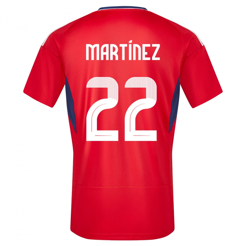 Enfant Maillot Costa Rica Carlos Martinez #22 Rouge Tenues Domicile 24-26 T-Shirt Suisse