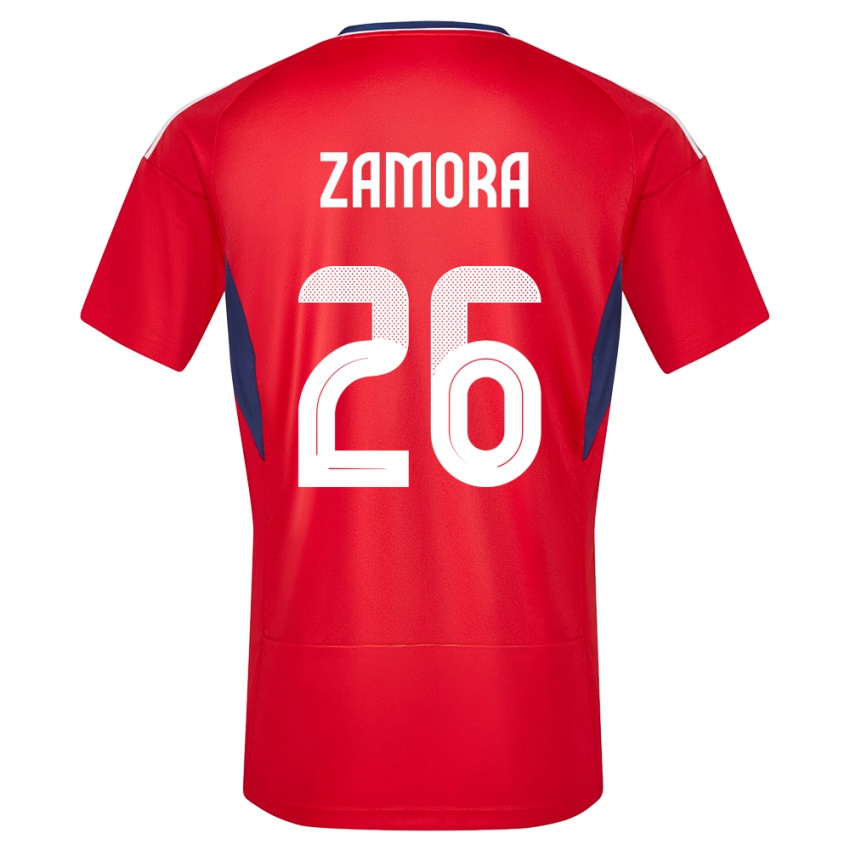 Enfant Maillot Costa Rica Alvaro Zamora #26 Rouge Tenues Domicile 24-26 T-Shirt Suisse